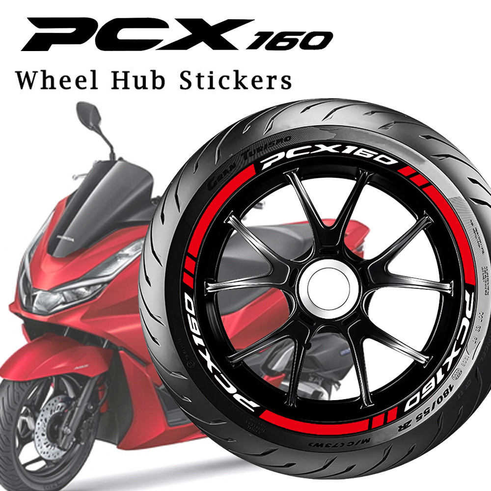 Honda PCX 160 มอไซ สติ๊กเกอร์ โลโก้ ขอบล้อ สะท้อนแสง กันน้ำ ชุดสี โช๊คหลัง ตกแต่งรถ