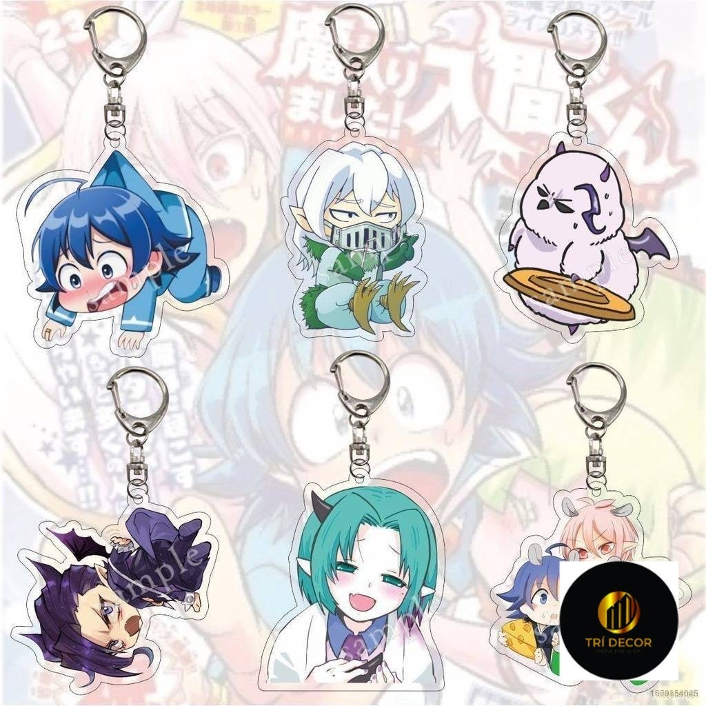 เด็กผู้หญิง HQ3 Mairimashita! Iruma-kun Iruma Clara Valac พวงกุญแจอะคริลิคพิมพ์ลายการ์ตูน