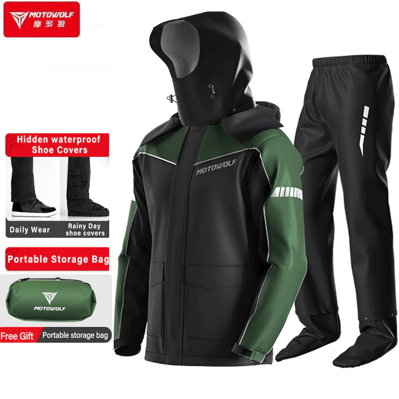 MOTOWOLF MDL0403B ชุดกันฝนมอเตอร์ไซค์ อัพเกรด เสื้อ+กางเกง