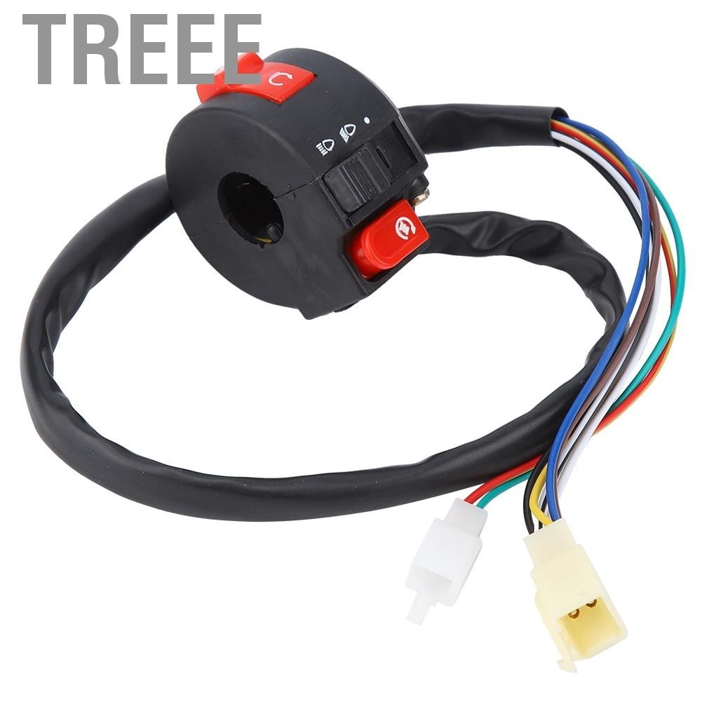 Treee 22MM Universal High Reliability Start Stop Switch Push Button for Motorcycle Handlebar Part