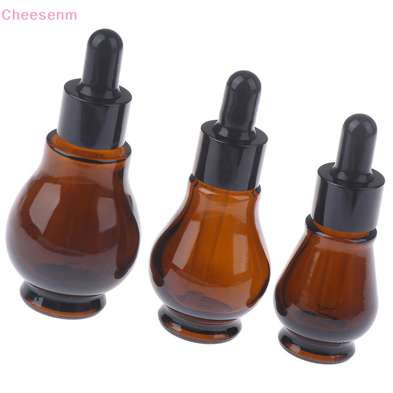 Cheesenm 10/20/30ml ขวดหยดแก ้ วสีน ้ ําตาลเปล ่ าพร ้ อมปิเปตสําหรับ TH