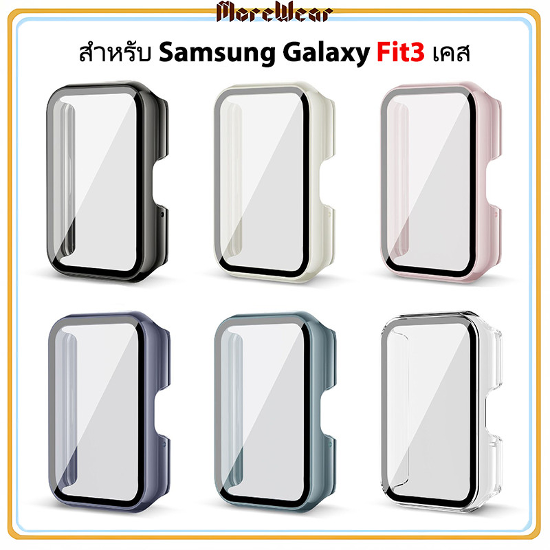 Samsung Galaxy Fit 3 เคส พร้อมกระจกนิรภัย ป้องกันรอยขีดข่วนหน้าจอ สําหรับ Samsung Galaxy fit3 PC เคสแข็ง กันชน