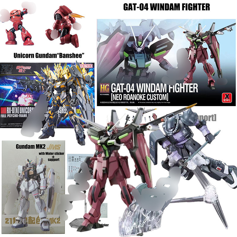 1/144 Gundam Windam Fighter Neo Shia HGUC ยูนิคอร ์ น Banshee Norn Sengoku Astray กรอบสีแดงประกอบรุ ่ น HG MSM-07S Z GOK โหลด Astray Calibarn Zaku 2 รุ ่ น