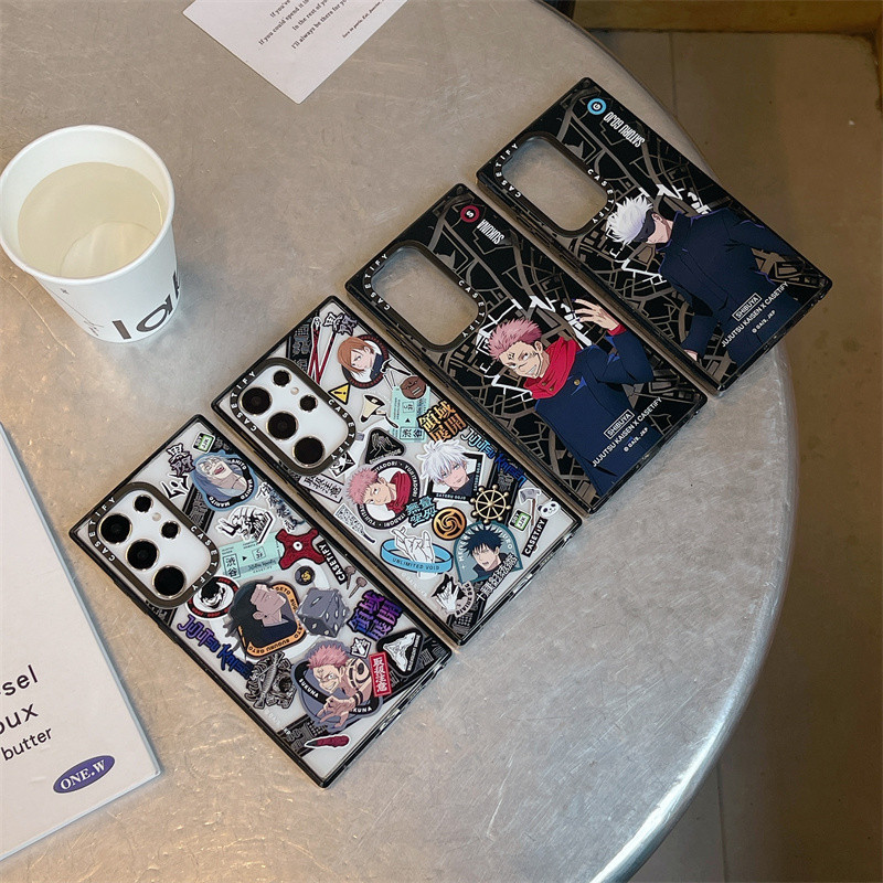 Casetifg Jujutsu Kaisen เคสโทรศัพท์แม่เหล็กกันกระแทกพร้อมกล่องสําหรับ Samsung Galaxy S25 S24 S23 S22 Ultra Plus Clear Strong Anti Drop ฝาหลังซิลิโคนอ่อนนุ่มด้านข้างป้องกันปลอก