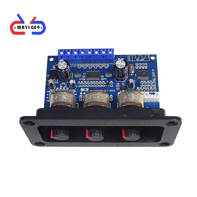 【mayige9 】2.1 Channel Digital Power Amplifier Board 2X25W +50W Bluetooth 5.0 ซับวูฟเฟอร ์ Class D Audio Amplifier Board DC 12-20V