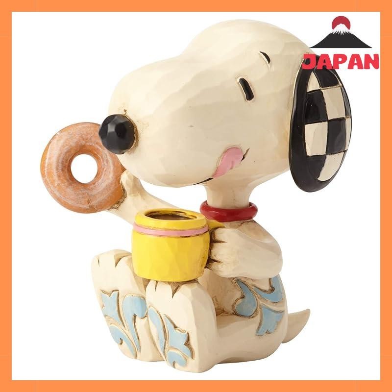 [Direct from Japan][Brand New]Enesco Peanuts by Jim Shore Snoopy Donuts and Coffee Miniature Figurine, 3 Inch, Multicolor