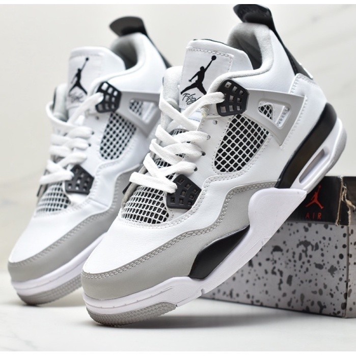 รองเท้าต้นฉบับ Air Jordan 4 Retro basketball "white Oreo"