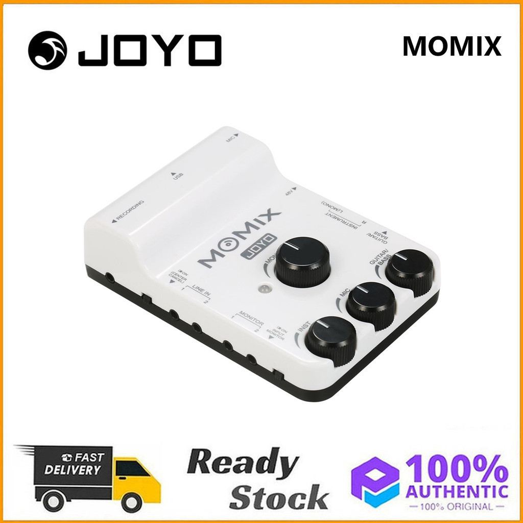 Original JOYO MOMIX USB Audio Interface Mixer เครื ่ องผสมเสียงแบบพกพา Professional Sound Mixer สําหรับ PC สมาร ์ ทโฟนเครื ่ องเสียงเครื ่ องดนตรี