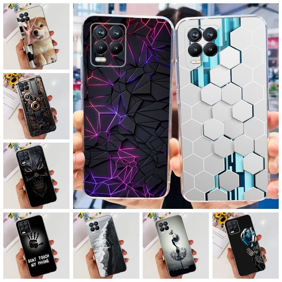 สําหรับrealme 8 5GปลอกRMX3241 Realme8 นุ่มหรูหราหินอ่อนซิลิโคนโปร่งใสเคสโทรศัพท์สําหรับRealme 8 Pro RMX3081กันชน