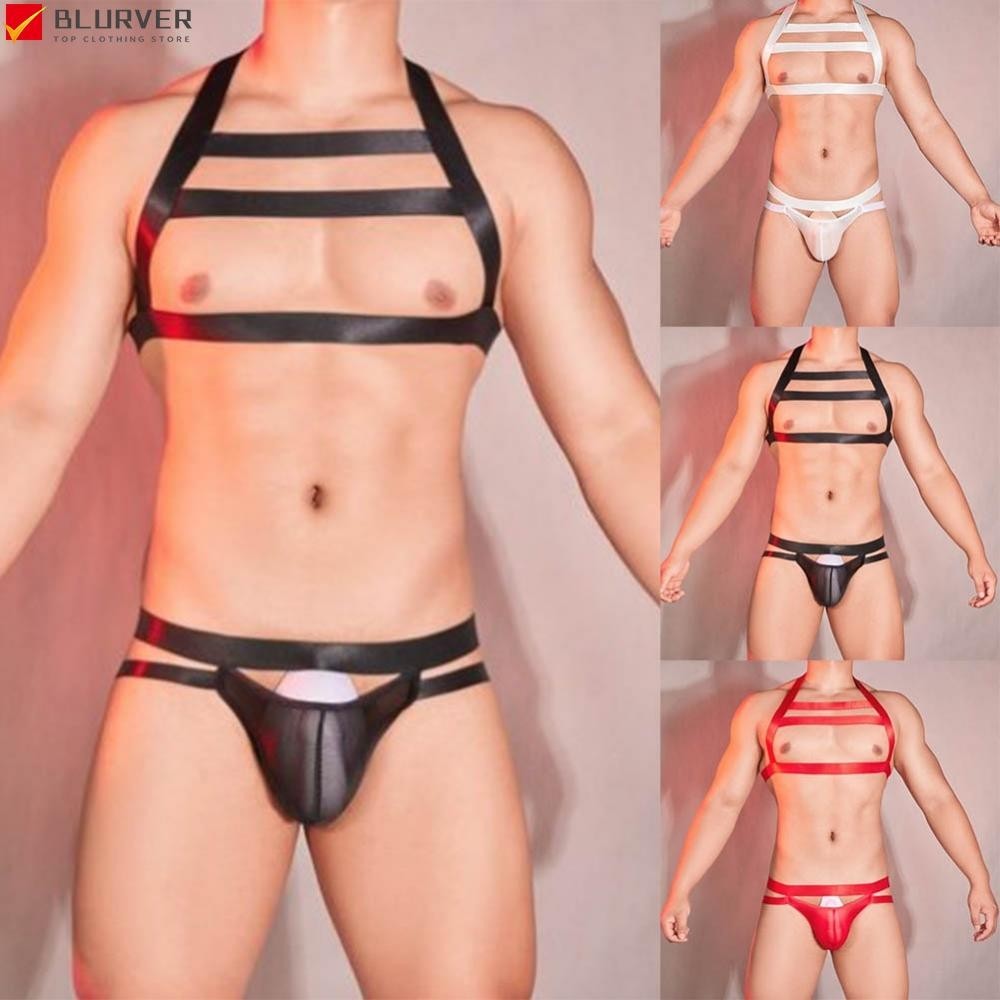 สายรัดทาสร ่ างกายสายรัดหน ้ าอกเครื ่ องแต ่ งกายสายรัดยืดหยุ ่ นเซ ็ กซี ่ ยืดสําหรับ Man