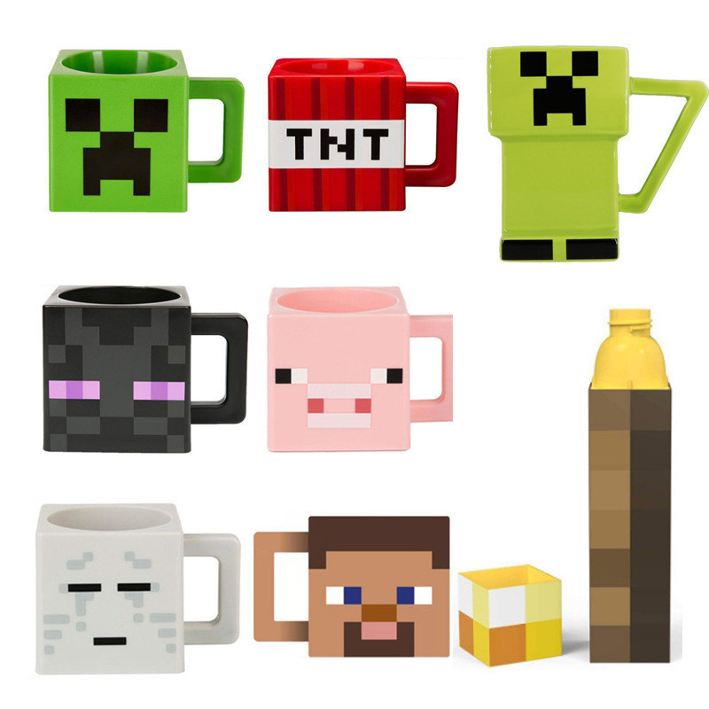 Minecraft Ender Man TNT Creeper Cup เกมอุปกรณ ์ ต ่ อพ ่ วงถ ้ วยน ้ ําเด ็ ก