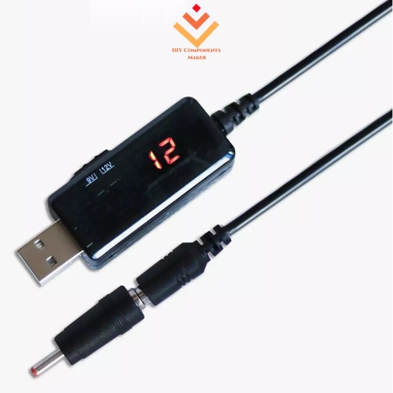 Dc 5V ถึง 9V 12V USB Boost Step-up Converter Cable + 3.5x1.35mm Connecter สําหรับ Power Supply/Charger/Power Converter