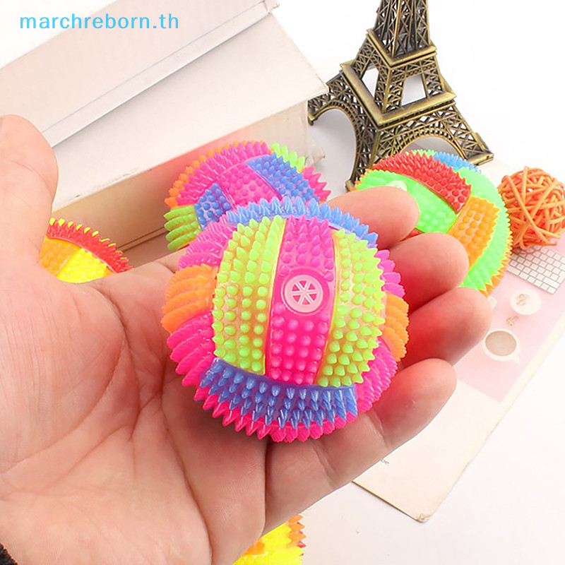 # ชีวิตใหม่ # Light Up Dog Ball Glow In The Dark Dog Squeaky Toy Bounce Activated Toy PET Ball For Dogs Cats Puppy ทําความสะอาดง่าย.