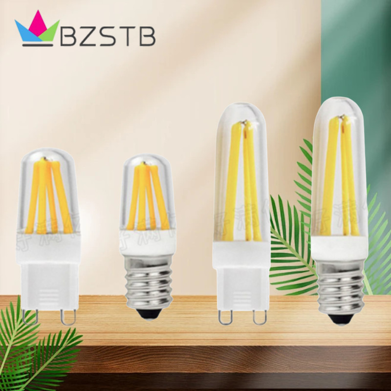Bzst โคมไฟเส้นพลาสติก LED 2W 3W 220V G9 E14-4T 220V 2700-3100K 6000-6500K สั้น ยาว หรี่แสงได้