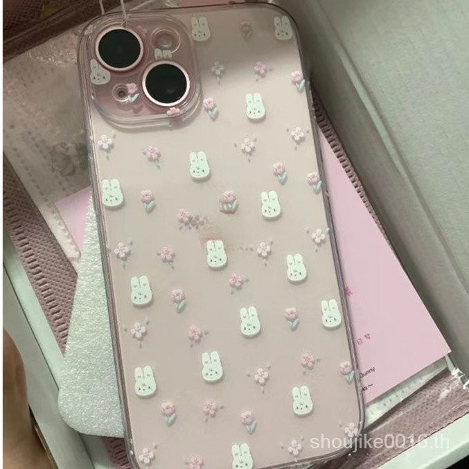 Huahua Rabbit iphone15 เคส iPhone 14promax การ์ตูน 13pro โปร่งใส 12 หญิง 11 รวมทุกอย่าง 78p CB3N
