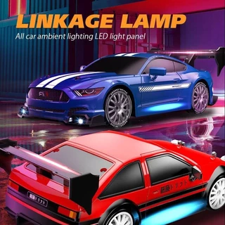 Gtr RC 1/24 4WD Drift Racing รถของเล่น AE86 รถรุ่น Ford Mustang กีฬาสไตล์รถรีโมทคอนโทรลความเร็วสูงของเล่นรถ
