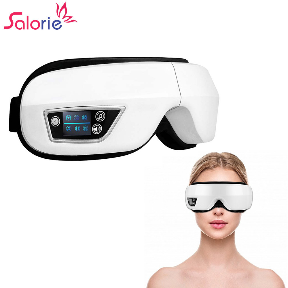 Salorie สมาร ์ ทชาร ์ จ Eye Massager ความดันอากาศประคบร ้ อนแว ่ นตานวดพับบลูทูธ Eye Relax