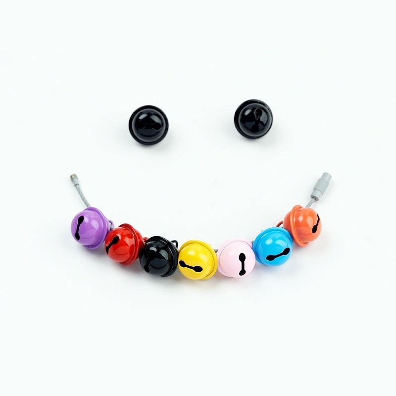 กระดิ ่ งโลหะแบนทาสีสีสันสดใสเพื ่ อทําพวงกุญแจ / เครื ่ องประดับ DIY