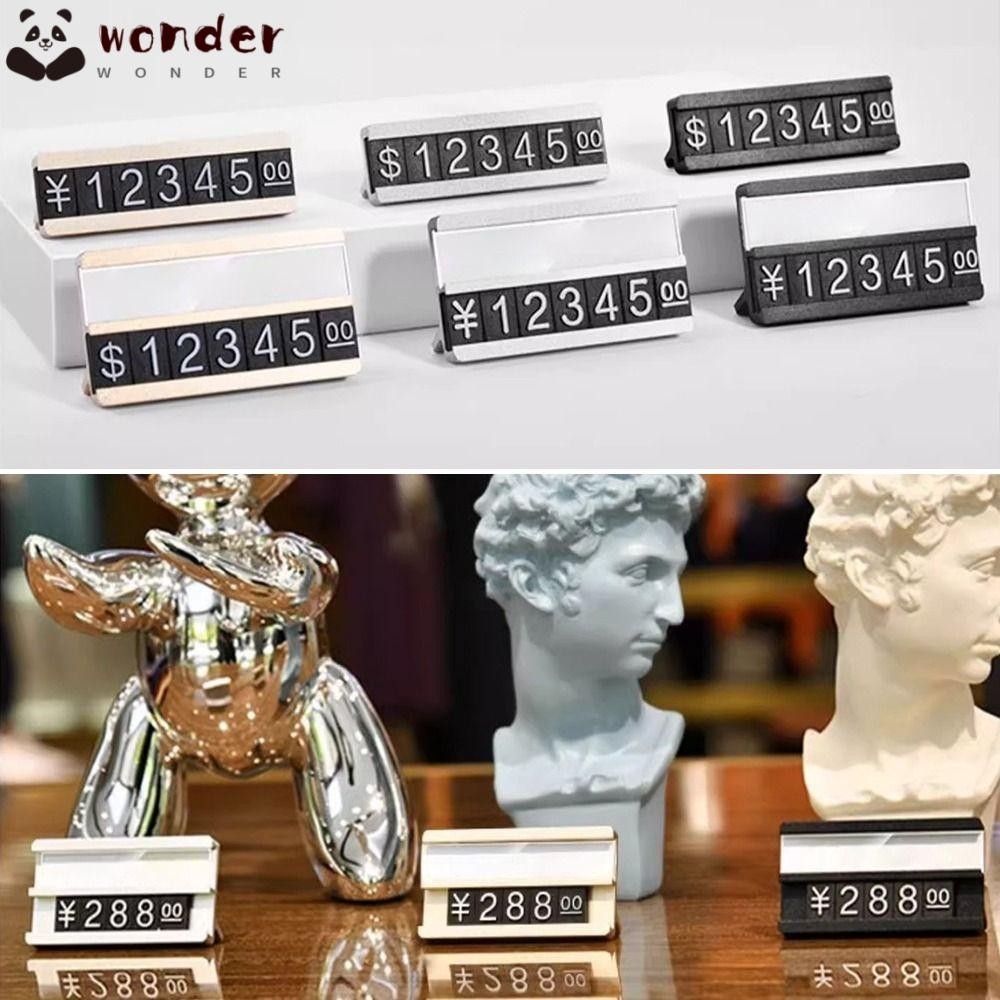 Wonder Digital Tag, Metal Gold/Silver/Black Price Tag, Practical DIY Handmade Display Tag Jewelry