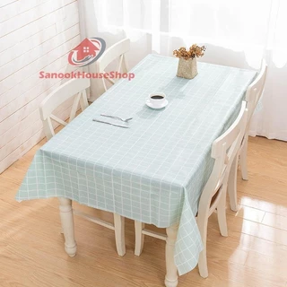 🔰 🎀ผ้าคลุมโต๊ะ ผ้าปูโต๊ะ pvc สี่เหลี่ยม ผ้าปูโต๊ะแบบหนา ลายตาราง tablecloth กันน้ำ buildmaster sn99