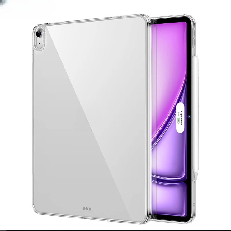 Ultra Thin Soft Clear/Black สําหรับสําหรับ iPad Pro ใหม่ 11 2024 M4 11 "Pro 13 7th Gen A2926 iPad Air 11 นิ้ว Air 13 2024 Air 6th กลับฝาครอบป้องกัน