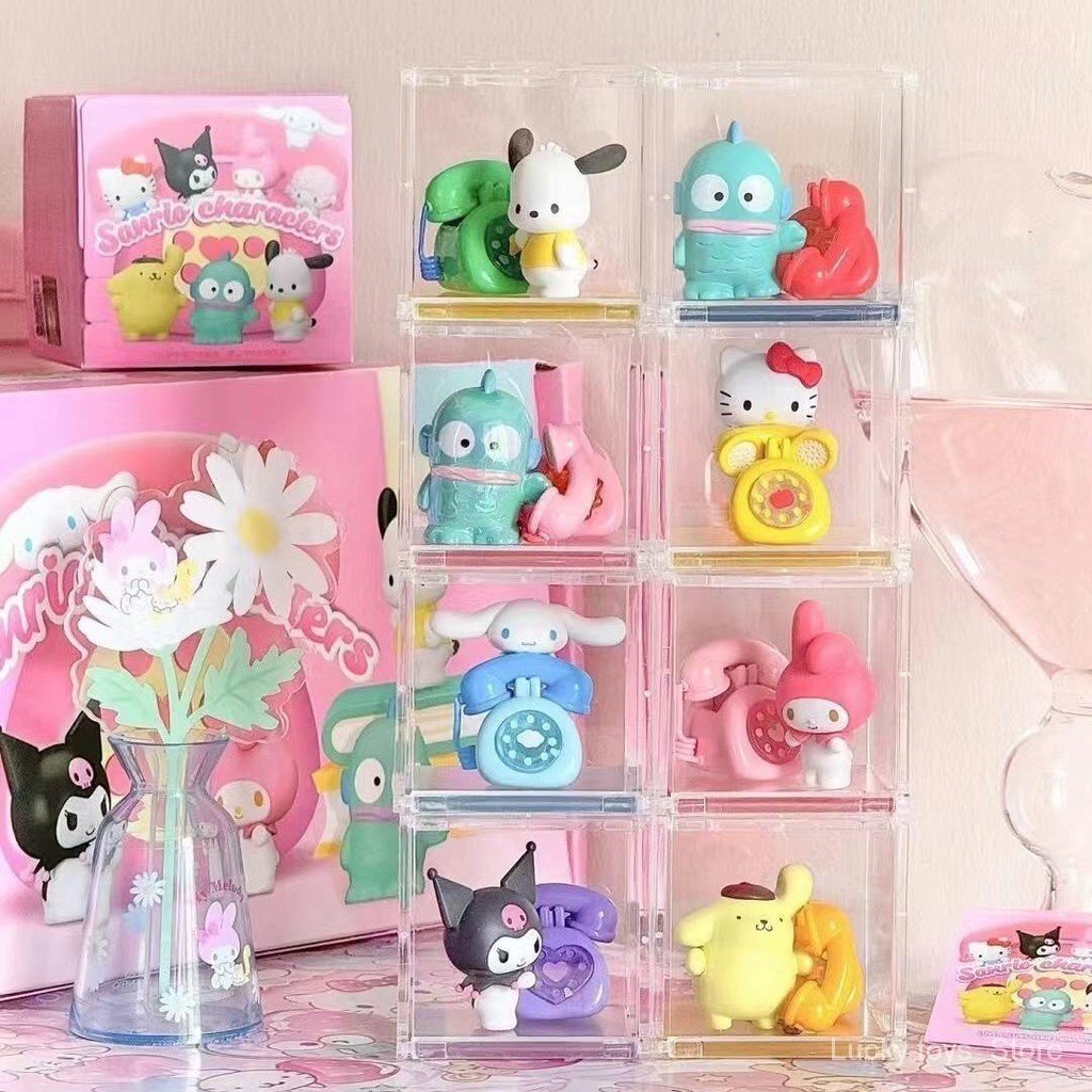 สินค ้ าใหม ่ ของแท ้ Sanrio Mobile Phone Series Micro Box อินเทรนด ์ Play Mystery Box Hello Kitty Kuromi Girl Gift 7FYW