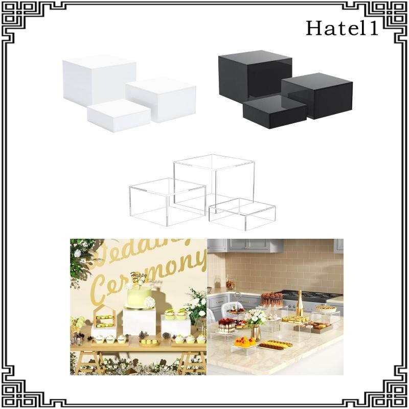 [Hatel ] 3x Buffet Food Riser Display Set ชั ้ นวางจอแสดงผลสําหรับงานฝีมือ