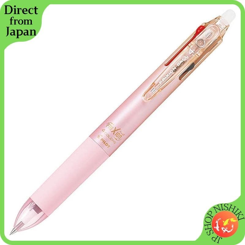 【Japan】Pilot Gel-Erasable Four Color Ballpoint Pen Frixion Ball 4 0.38 Gradation Pink PLKFB80UF-GRP