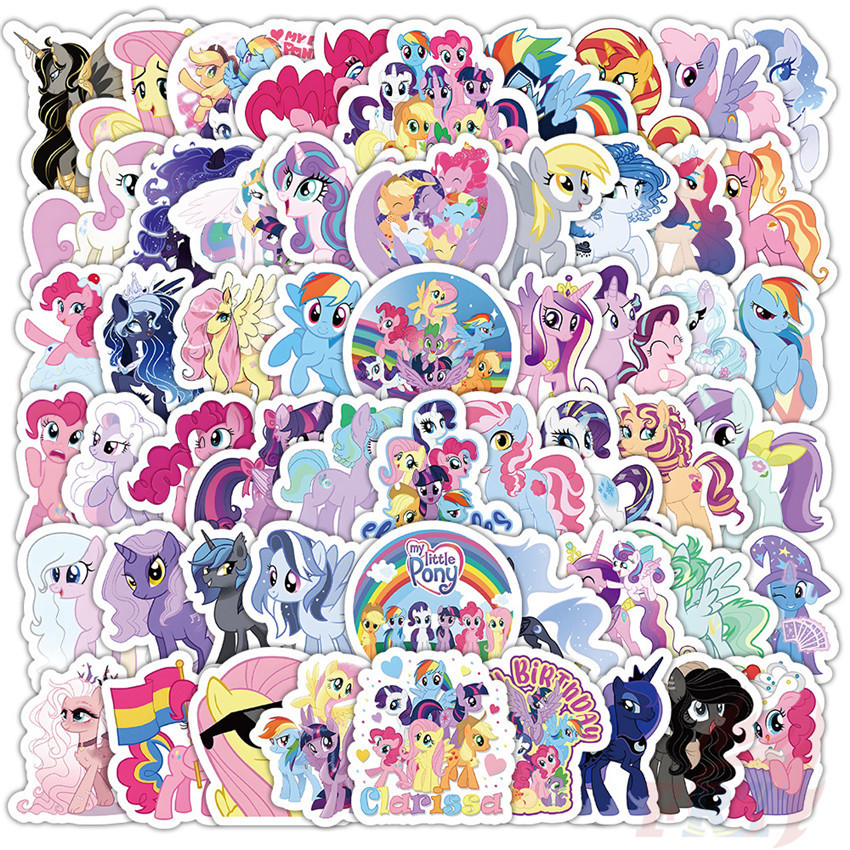 100ชิ้น/เซ็ต สติ๊กเกอร์มินิมายลิตเติ้ลโพนี่ สติ๊กเกอร์แฟชั่น DIY กันน้ํา Doodle