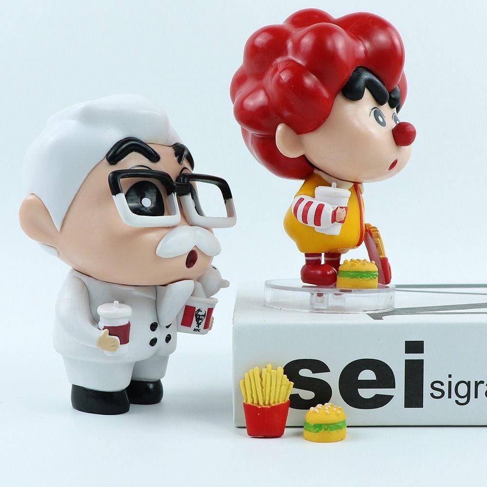 Lacyeszb เครยอนชินจังอะนิเมะรูป, McdonaldS รุ่น Q Shin-Chan Action Figure, ของสะสมของขวัญ PVC อะนิเมะการ์ตูน Crayon รูปของเล่นเด็กของเล่น