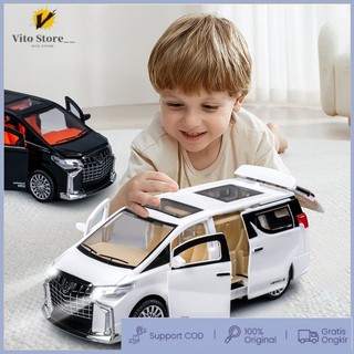 Mainan Mobil Suara dan Ringan Model Toyota Alphard Dapat Membuka Pintu Model Mainan Kereta
