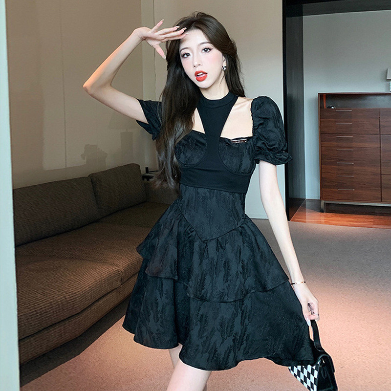 ติดตามรับ✔เดรสออกงาน เดรสเซ็กซี่✨ชุดเดรสไนท์คลับ✨ชุดการแสดง✈WDS14432023ชุดเดรสแขนกุดผ้าแจ็คการ์ดแขนส