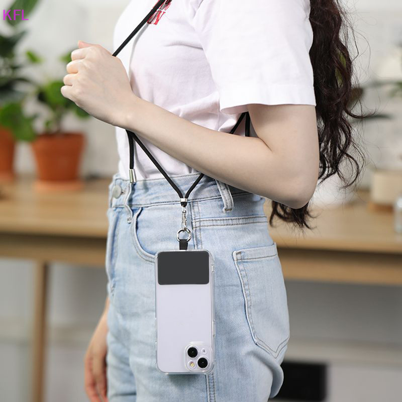 (KFL Crossbody Lanyard Necklace Strap Universal โทรศัพท ์ มือถือปรับเชือกแขวนยาวพร ้ อมคลิป Anti-Lost Lanyard ขายร ้ อน