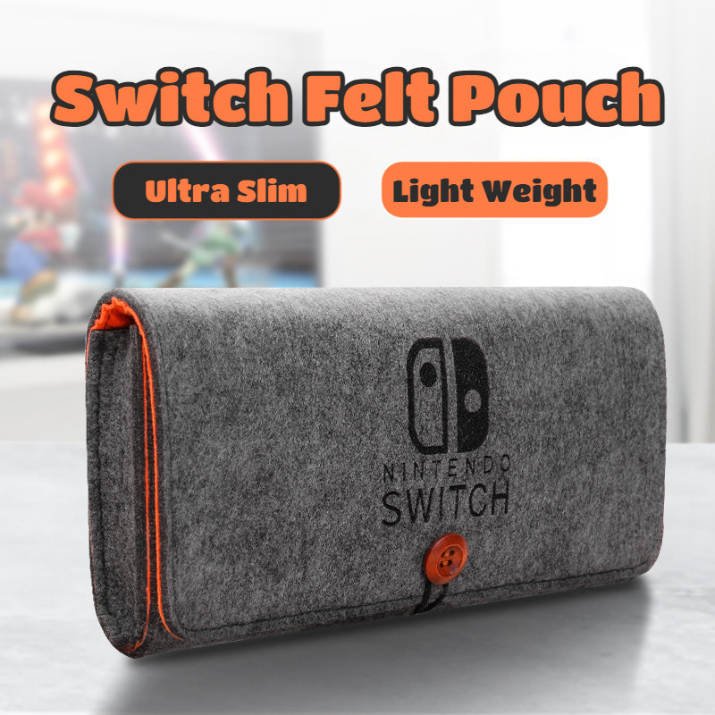 Switch Felt Pouch สําหรับ Nintendo Switch 1/ 2/ OLED/ Lite กระเป๋าพกพา 4/5 การ์ดเกมช่องเสียบการ์ด [สต๊อกในพื้นที่]