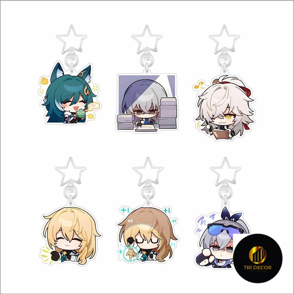 Honkai: พวงกุญแจอะคริลิคสีเงินรูปอนิเมะ Wolf luocha เป็นของขวัญสําหรับนักเรียน
