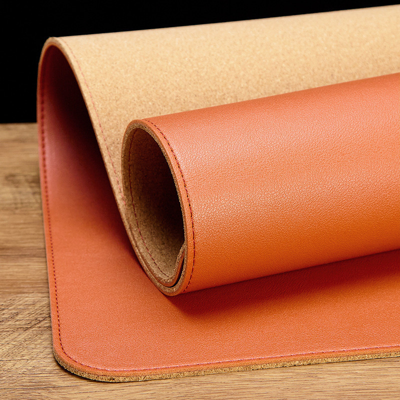 แผ ่ นรองเมาส ์ ขนาดใหญ ่ 3.8 มม.หนา PVC หนัง Cork วัสดุโต ๊ ะ Pad 60X30 80X40 90X43 ซม