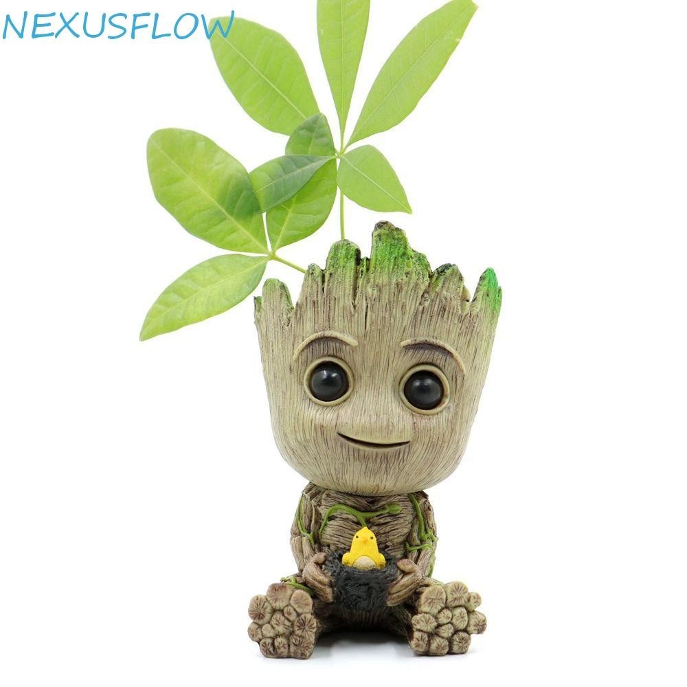 Nexusfllow Groot Action Figure นั ่ งสําหรับของขวัญ Mini Groot รูปของเล ่ น Marvel Avengers อะนิเมะ Action Figure