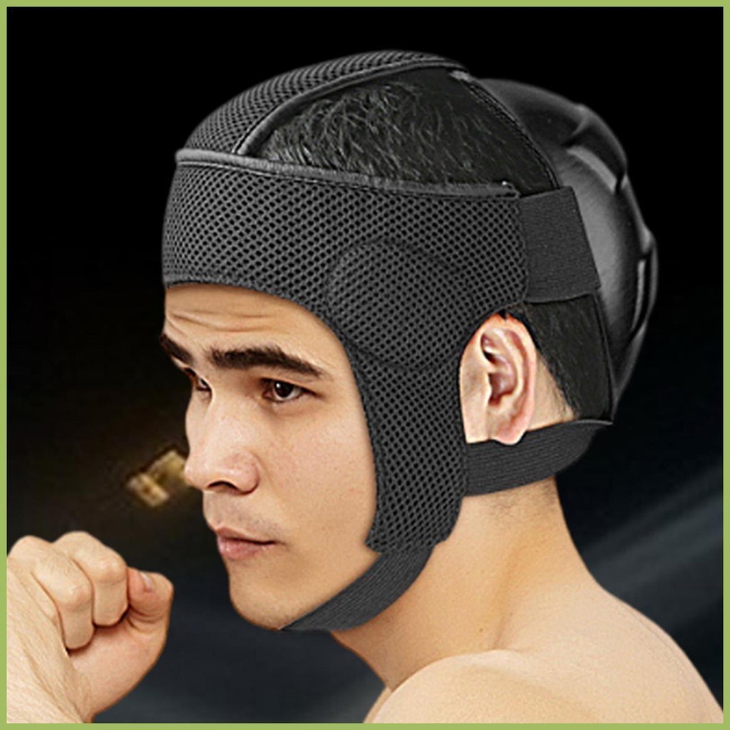 มวยหมวกการฝึกอบรมความปลอดภัยหมวกสําหรับ Sparring Brace Design ไม ่ มีแก ้ มมวย Head Guard สําหรับ yunkth