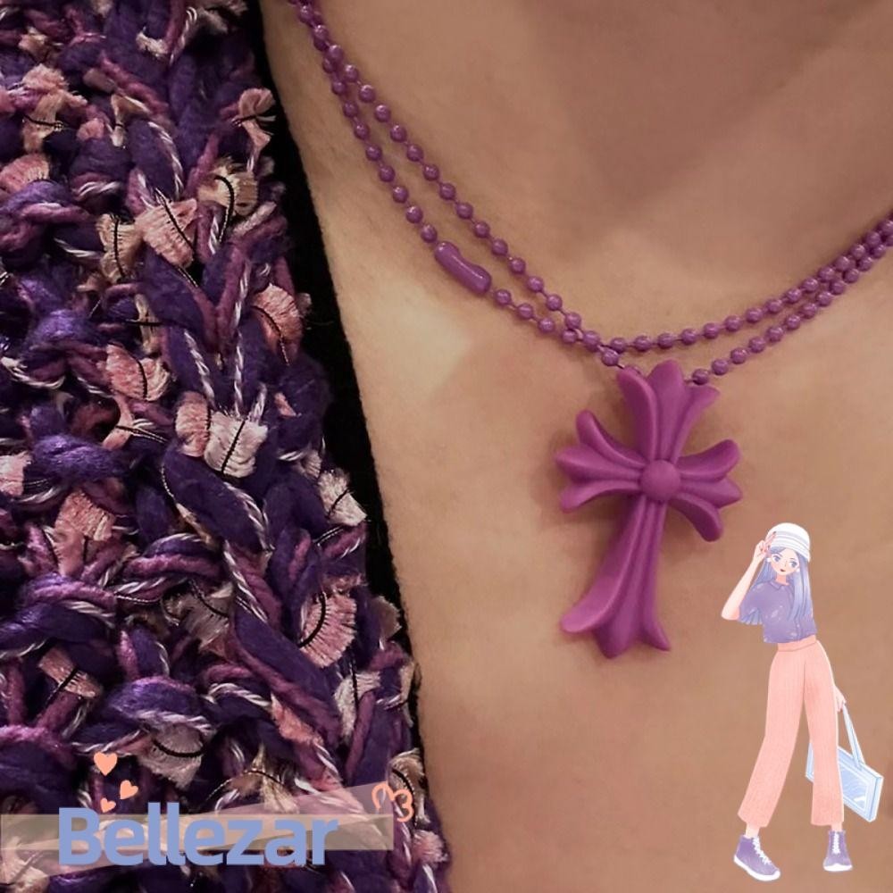 Bellezar สร้อยคอลูกประคํา, Hip Hop 65 ซม., เครื่องประดับวินเทจ All-match Punk Choker
