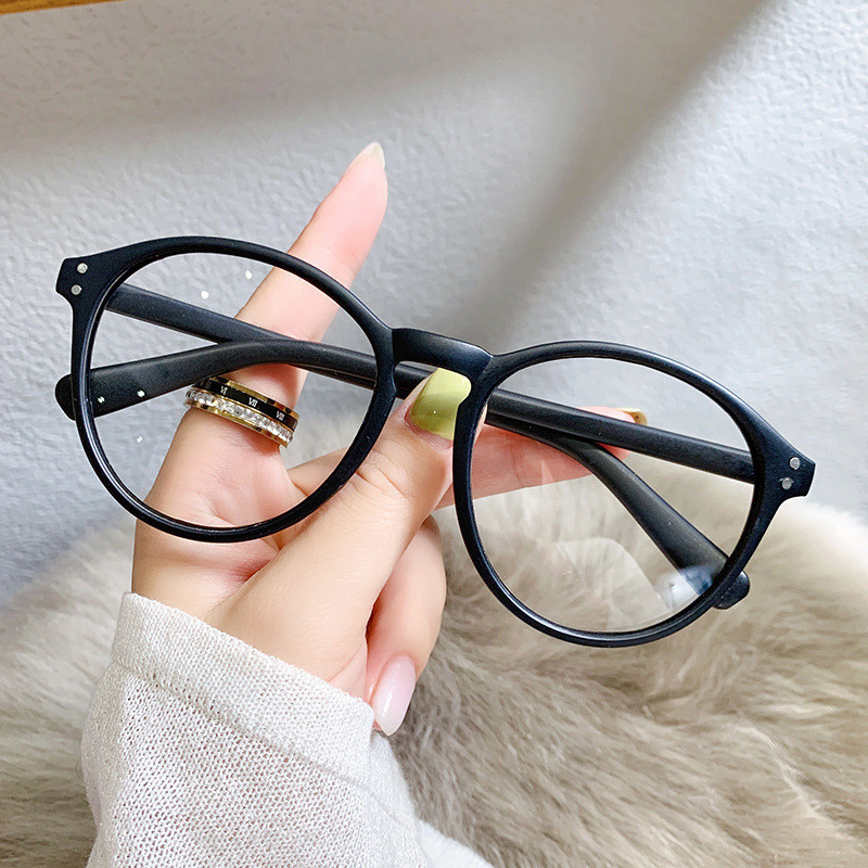 👓แว่นสายตาสั้น👓 -100~600° แว่นป้องกันแสงสีฟ้า กรอบแว่นทรงกลม แฟชั่นเกาหลี 088