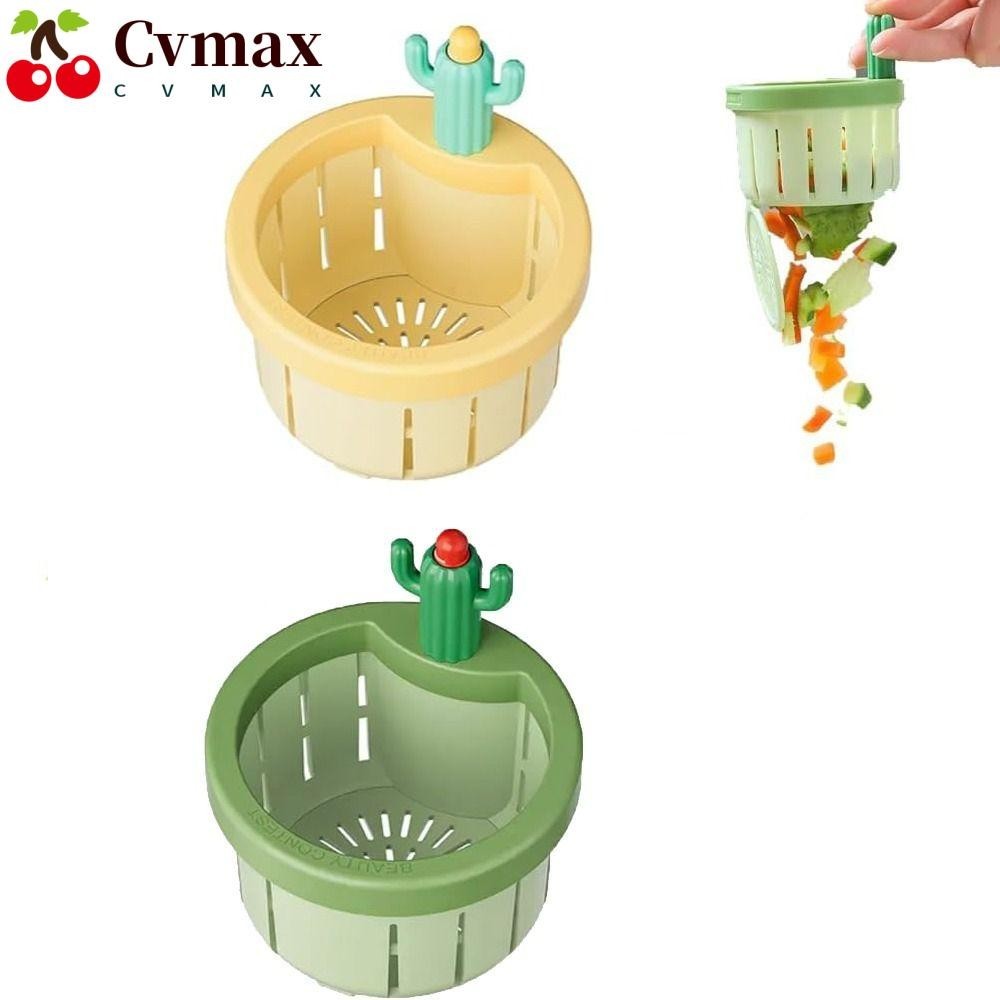 Cvmax Cactus Kitchen Sink Drain Strainer, Food Waste Catcher Leakage-proof Sink Drain Basket, ทําความสะอาดง่ายป้องกันการอุดตัน Waste Collector ปลั๊กกรองตะกร้ากรอง