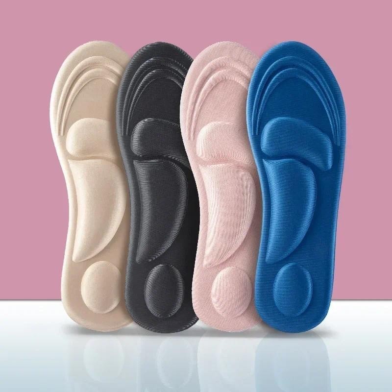 4d Memory Foam Insole Orthopedic Insoles สําหรับรองเท้าบรรเทาอาการปวดนุ่มเท้าแบน Arch สนับสนุนนวด Pl