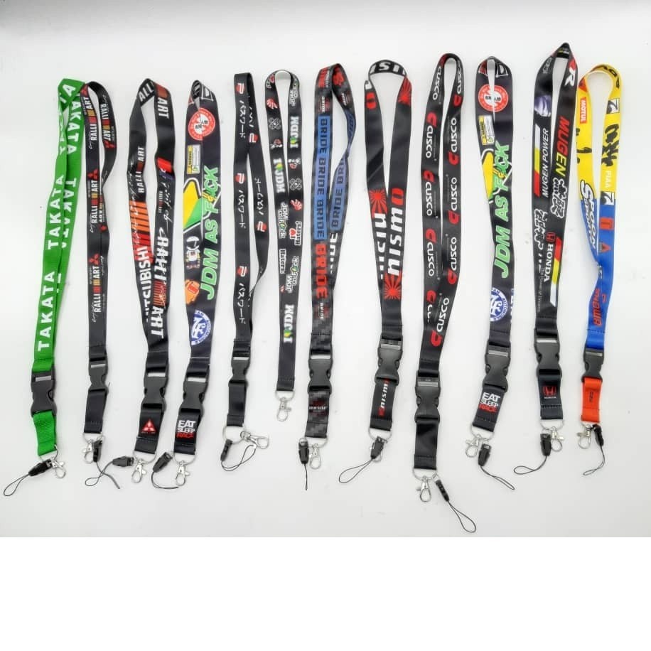 สายคล้องคอ สายคล้องบัตร พวงกุญแจ ช้อน Ralliart Mugen Takata HKS Skunk2 เจ้าสาว Nismo Spaco รหัสผ่าน 