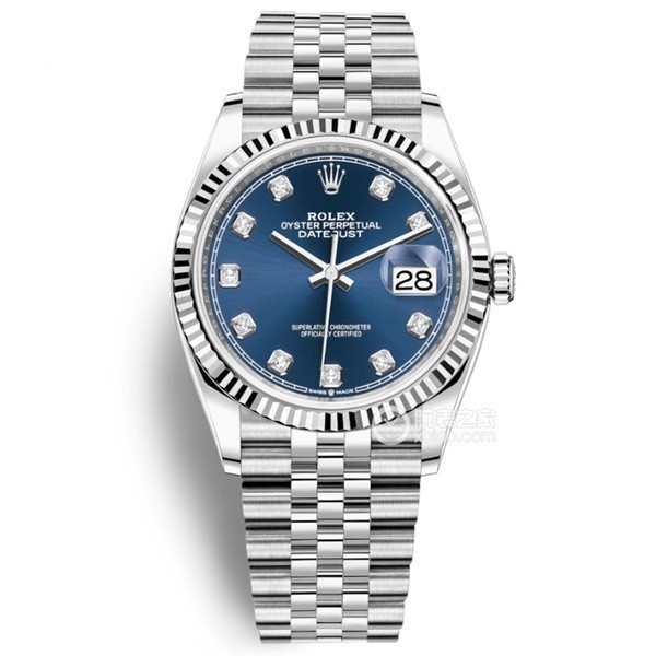 Blue Dial บรรยากาศแฟชั ่ น, rz32 นาฬิกาคู ่ Noble Luxury, ROLEX Datejust สายสแตนเลสกีฬาอินเทรนด ์ อั