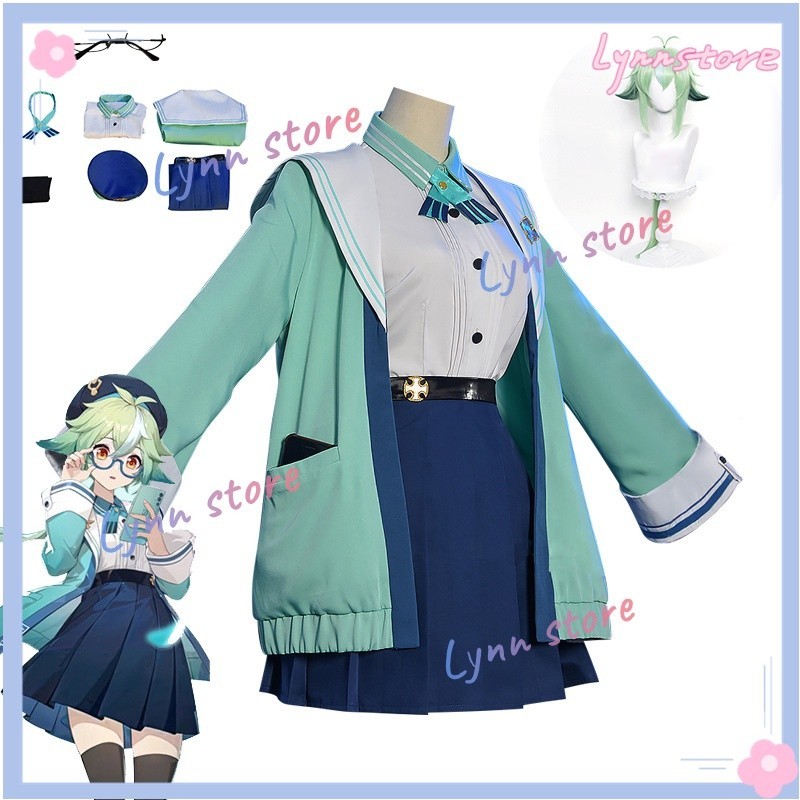 48H วิกผมคอสเพลย์ Sucrose Genshin Impact ONEPLUS Sucrose น่ารัก สําหรับผู้หญิง