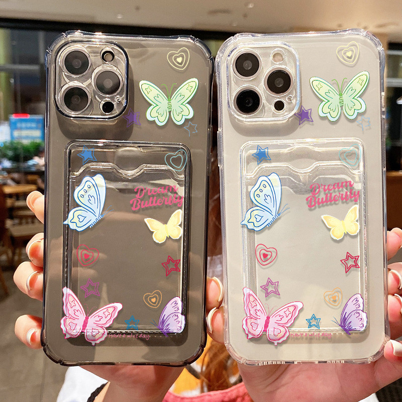 เคสโทรศัพท์มือถือ for iphone 13 11 15 XR 14 12 12 15 Pro Max X Xs max 13 pro max 7 8 plus 14 PLUS 13 pro ผีเสื้อหลากสี