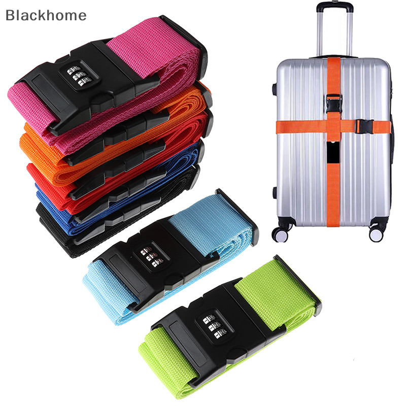 Ack 1 PC กระเป๋าเดินทางกระเป๋าเดินทาง Secure Lock ทนทานไนลอนบรรจุสายเข็มขัด N