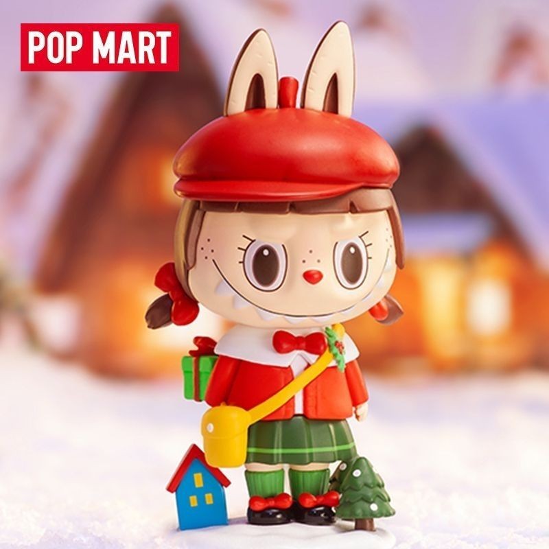 Popmart อย่างเป็นทางการ popmart LABUBU Christmas Series Mystery Box รูปโมเดลของขวัญคริสต์มาสตกแต่ง HHXD