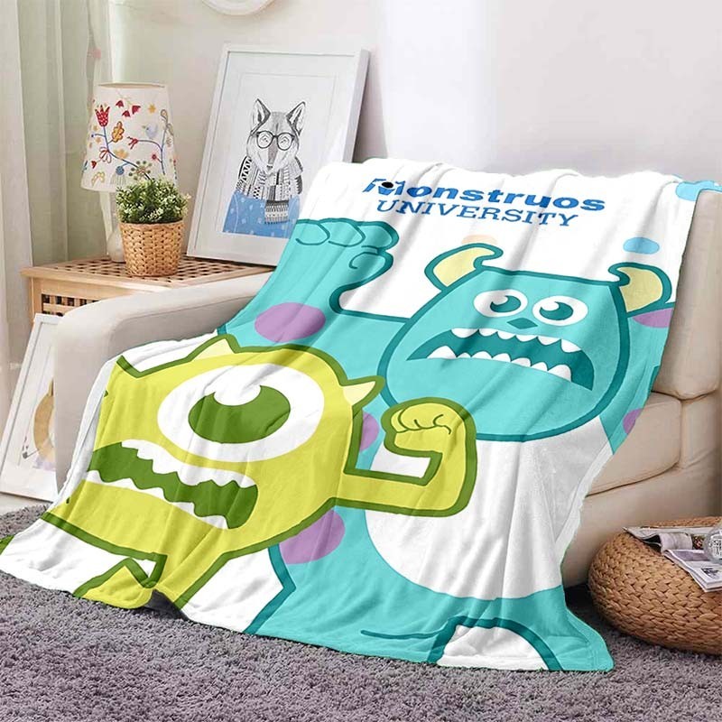 6 ขนาด Monster Inc ผ้าห่มโยนโซฟาผ้าคลุมเตียง Four Seasons Soft Fluffy ผ้านวมผ้าห่ม Flannel โยนเด็กผู้หญิงของขวัญ