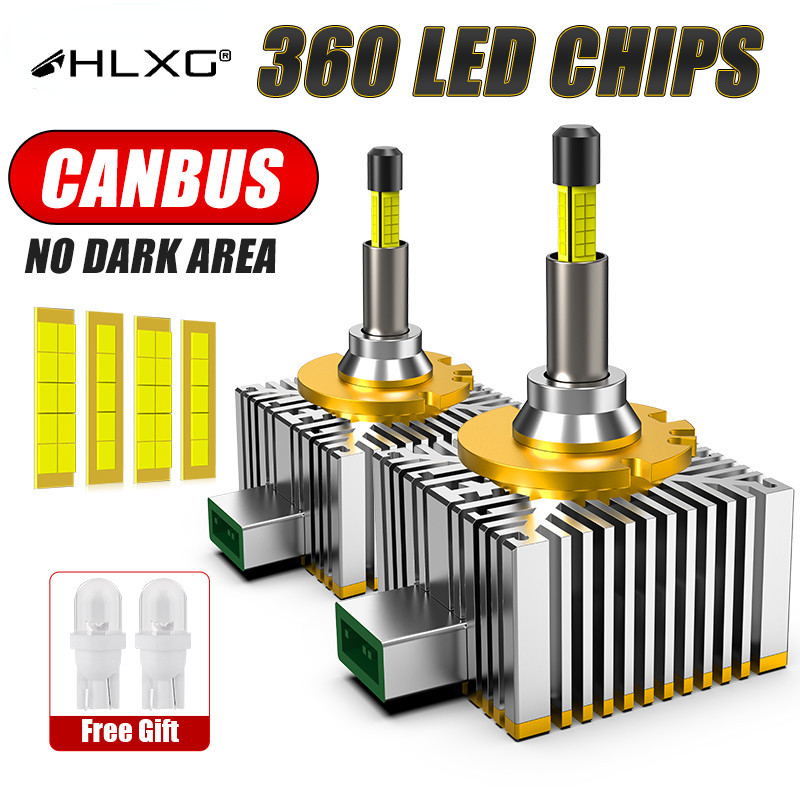 3d D1S D3S LED Canbus ไฟหน้าหลอดไฟสําหรับเลนส์ D2S D3S 360 LED HID Xenon D2R D4R D1R D3R Turbo รถ Auto โคมไฟ Plug & play